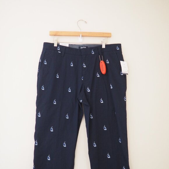 !! NWT Nautica x Urban Outfitters Navy Marine Bue SailBoat Chino Pants - Picture 6 of 12